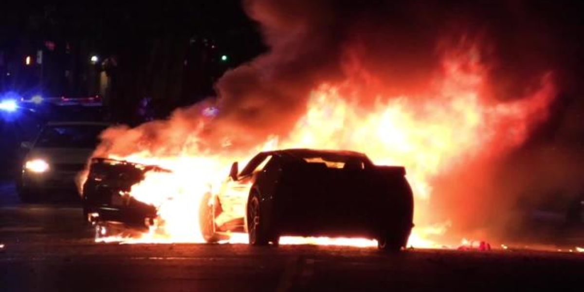 Arson Strikes Oakland Sideshows Vehicles Torched in Night of Chaos