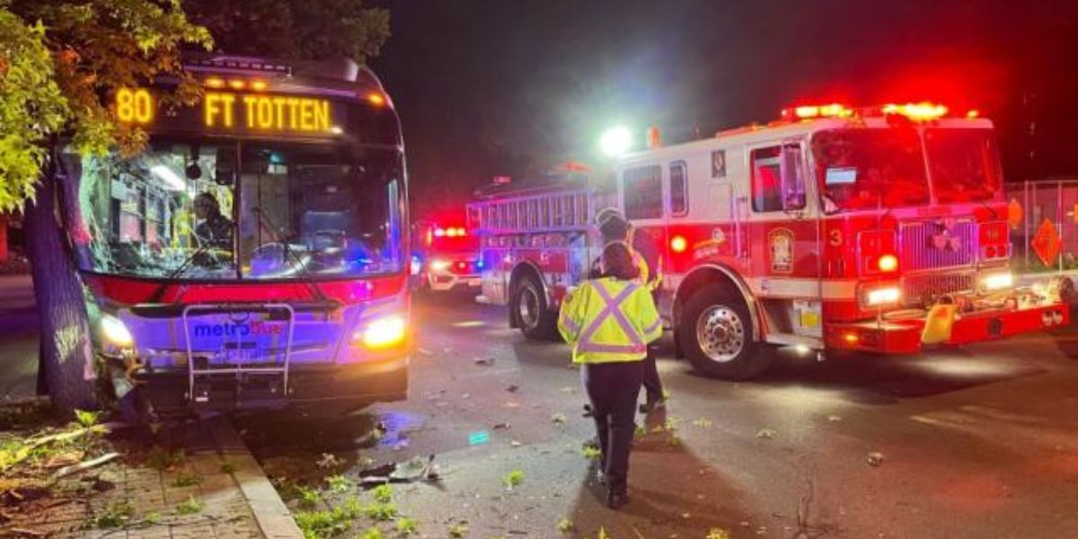 Broken-Heart! Eight Injured In Crash Between Metrobus And Sedan In Northeast DC