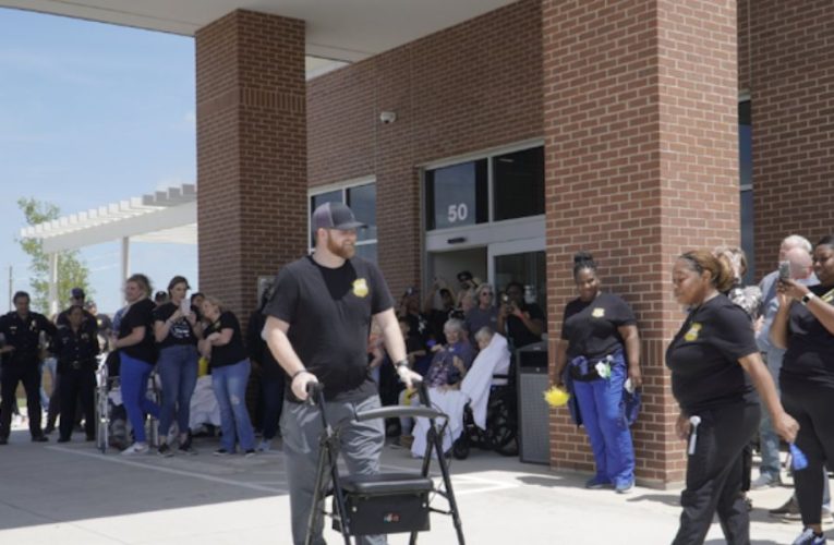 Dallas Officer Shot Shows Progress, Takes First Steps Amidst Supportive Cheers