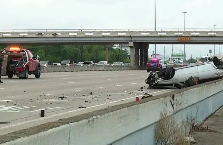 Houston Highway Tragedy One Person Killed in Fiery I-45 Freeway Collision