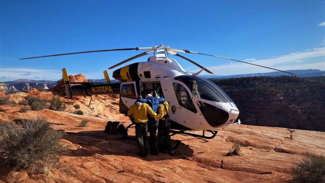 Watch Incredible Helicopter Rescue Saves Injured Hiker in Black Star Canyon