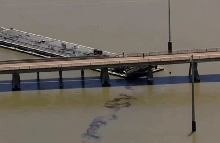 Bridge Shut Down, Oil Spill Reported After Barge Hits Galveston Bridge