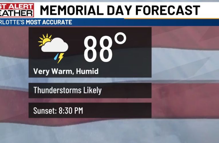 Memorial Day Weather Outlook: CLOUDY SKIES and Afternoon THUNDERSTORMS