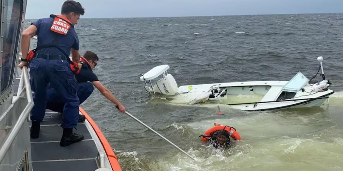 Dramatic Rescue Coast Guard Saves Boaters Adrift on Water Cooler, What Is The Most Important - 'Check Here'