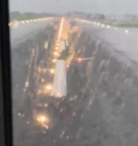 Shock pilot POV vid shows jet aiming for Malaga runway SURROUNDED by floodwater during latest brutal weather in Spain