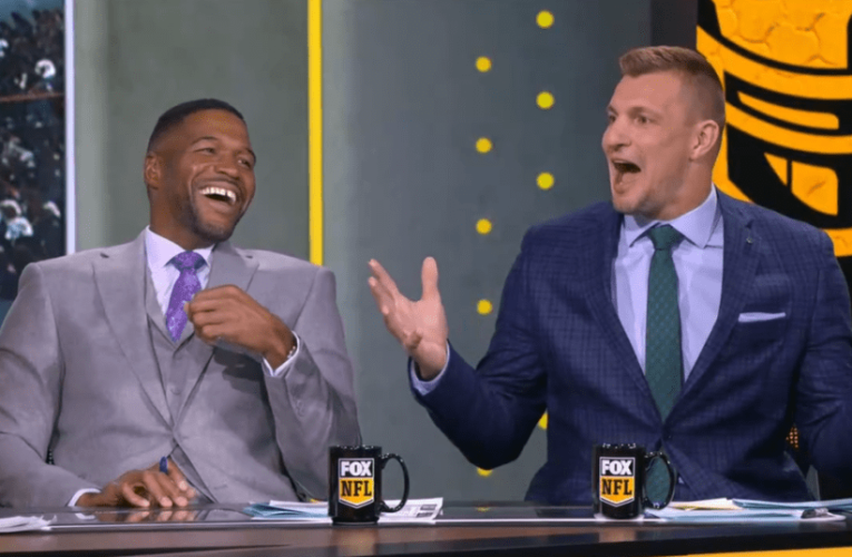 Michael Strahan and Terry Bradshaw break down in laughter as Fox NFL Sunday mocks Netflix Jake Paul vs Mike Tyson show