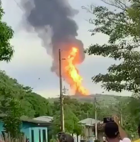 Volcano ERUPTS in rare caught-on-cam moment spewing giant fireball & forming smoke ring while terrified locals scream