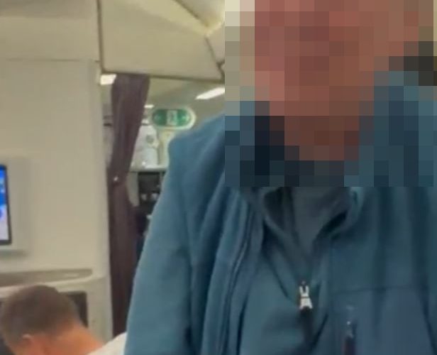 Watch moment angry passenger brands new mum ‘SELFISH’ after she brought her baby on 6-hour flight to Manchester