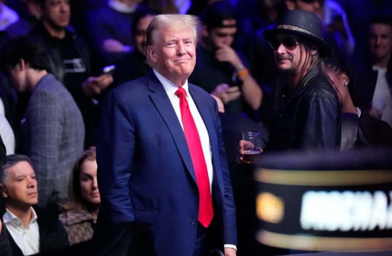 Donald Trump arrives at UFC 309 to HUGE cheers from fans as President Elect and Dana White’s pal takes in historic PPV