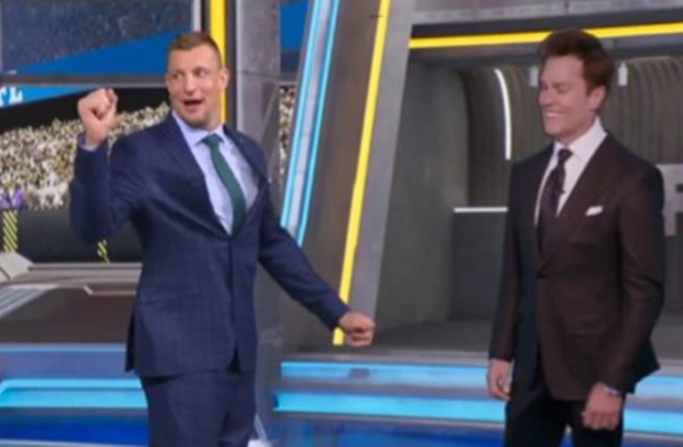 Rob Gronkowski threatens to hit Michael Strahan live on Fox NFL Sunday after Tom Brady jibe which ‘hurt my heart’