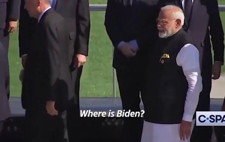 Awkward moment bungling Biden is spotted wandering behind a TREE as he misses G20 leaders’ classic group photo