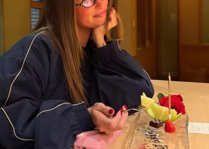 Hailey Bieber rings in 28th birthday in sweats and glasses for low-key celebration – but fans ask ‘what is she eating?’