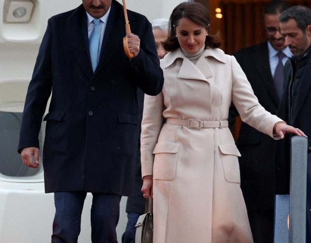 Princess Kate arrives with Wills to greet Qatar’s Royal Family in her latest return to work after cancer treatment ended