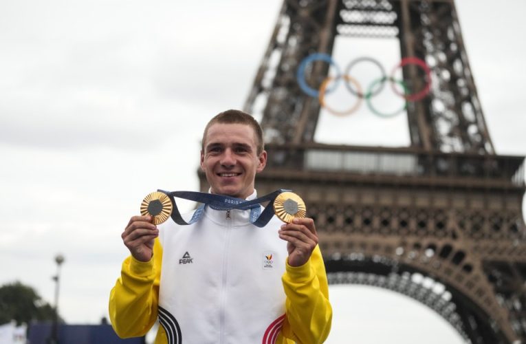 Two-time Olympic gold medallist Remco Evenepoel, 24, rushed to hospital after colliding with postal vehicle