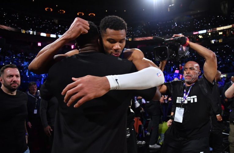 Giannis Antetokounmpo shows class with first move after winning NBA Cup with Milwaukee Bucks in Las Vegas