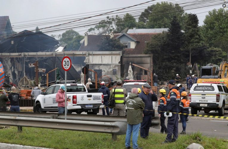 Horror as at least 10 people killed and 17 injured after plane crashes into popular tourist town in Brazil