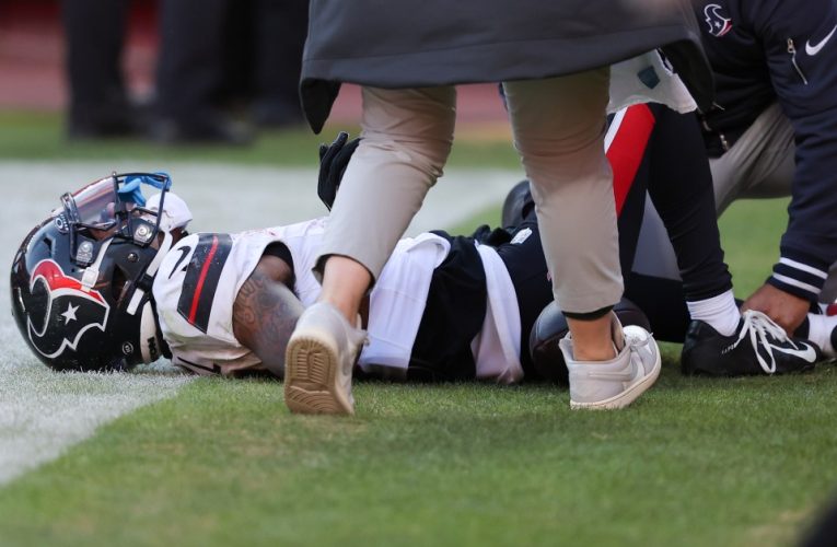 Major Tank Dell injury update after Houston Texans star is rushed to hospital during Kansas City Chiefs game