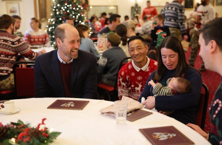 Prince William reveals plans for Christmas Day as he enjoys lunch with soldiers & their families