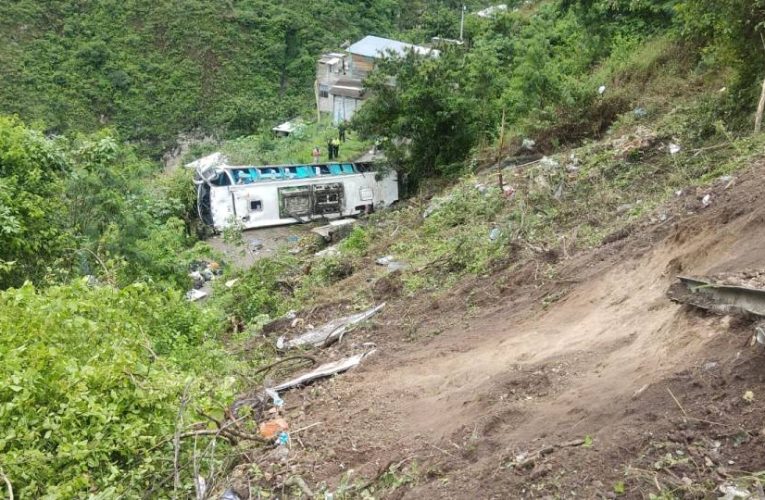 At least 12 dead and 30 injured after packed tourist bus plunges into 160ft gorge in Colombia