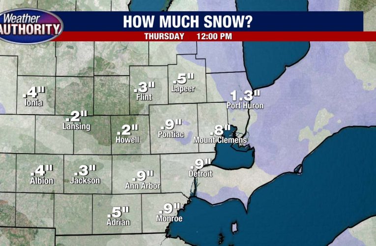 Metro Detroit weather: Up to an inch of snow possible Thursday